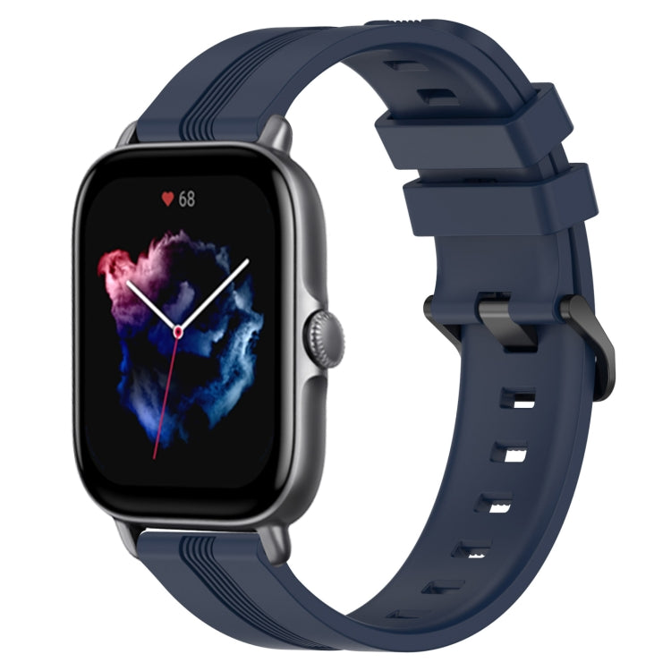 Cinturino in silicone a strisce concave da 20 mm, For Amazfit GTS 4, For Amazfit GTS 3