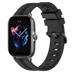 Cinturino in silicone a strisce concave da 20 mm, For Amazfit GTS 4, For Amazfit GTS 3