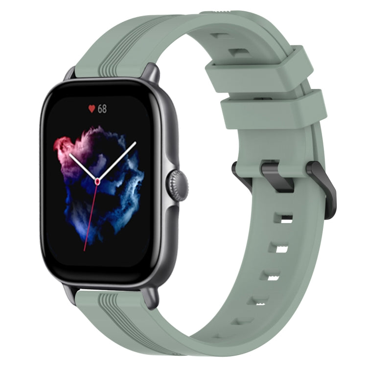 Cinturino in silicone a strisce concave da 20 mm, For Amazfit GTS 4, For Amazfit GTS 3