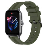 Cinturino in silicone a strisce concave da 20 mm, For Amazfit GTS 4, For Amazfit GTS 3