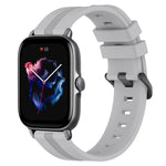 Cinturino in silicone a strisce concave da 20 mm, For Amazfit GTS 4, For Amazfit GTS 3