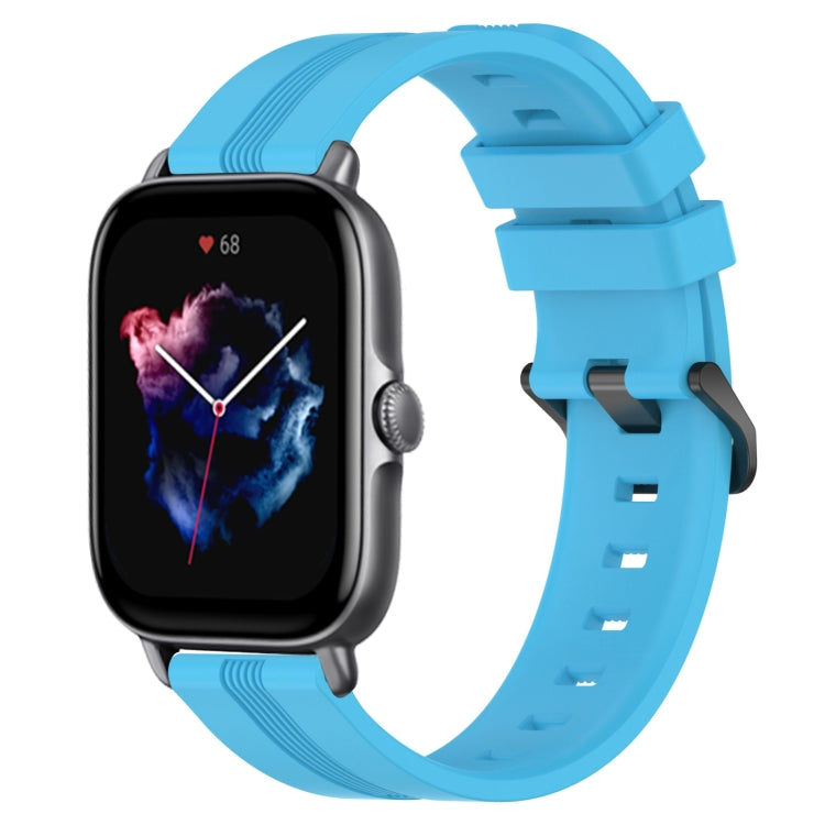 Cinturino in silicone a strisce concave da 20 mm, For Amazfit GTS 4, For Amazfit GTS 3
