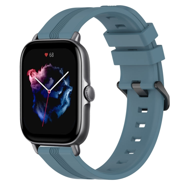 Cinturino in silicone a strisce concave da 20 mm, For Amazfit GTS 4, For Amazfit GTS 3
