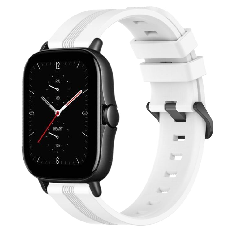 Cinturino in silicone a strisce concave da 20 mm, For Amazfit GTS 2E, For Amazfit GTS 2 Mini
