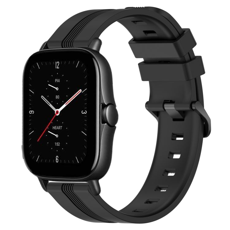 Cinturino in silicone a strisce concave da 20 mm, For Amazfit GTS 2E, For Amazfit GTS 2 Mini