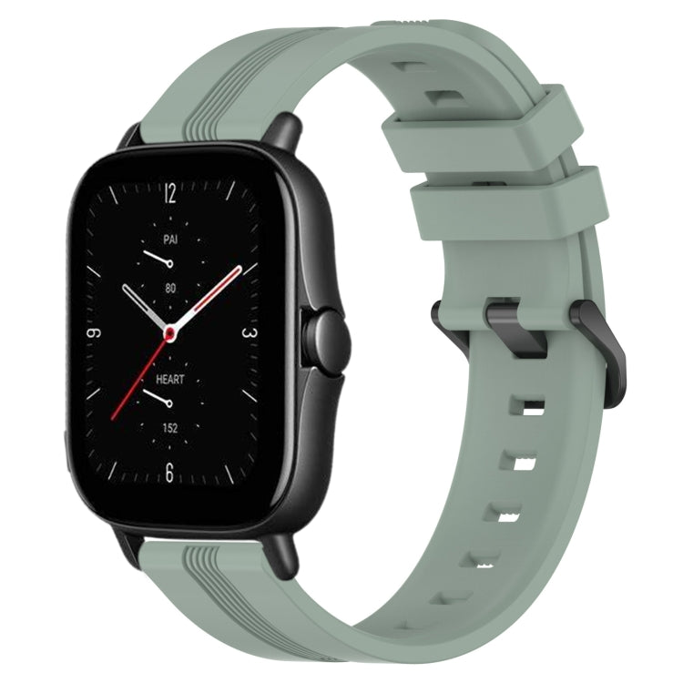 Cinturino in silicone a strisce concave da 20 mm, For Amazfit GTS 2E, For Amazfit GTS 2 Mini