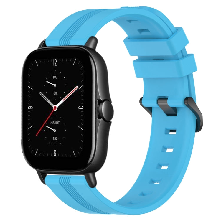 Cinturino in silicone a strisce concave da 20 mm, For Amazfit GTS 2E, For Amazfit GTS 2 Mini