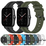 Cinturino in silicone a strisce concave da 20 mm, For Amazfit GTS 2E, For Amazfit GTS 2 Mini