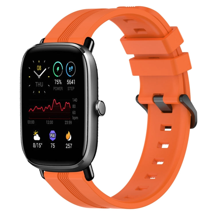 Cinturino in silicone a strisce concave da 20 mm, For Amazfit GTS 2E, For Amazfit GTS 2 Mini