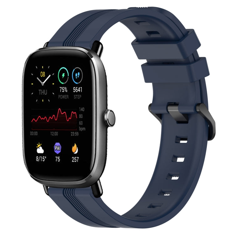 Cinturino in silicone a strisce concave da 20 mm, For Amazfit GTS 2E, For Amazfit GTS 2 Mini