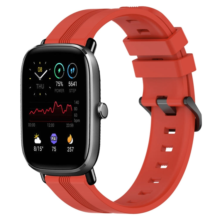 Cinturino in silicone a strisce concave da 20 mm, For Amazfit GTS 2E, For Amazfit GTS 2 Mini