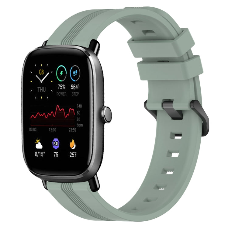 Cinturino in silicone a strisce concave da 20 mm, For Amazfit GTS 2E, For Amazfit GTS 2 Mini