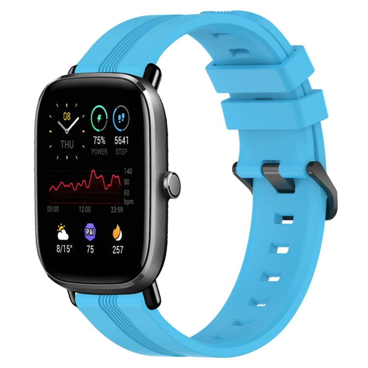 Cinturino in silicone a strisce concave da 20 mm, For Amazfit GTS 2E, For Amazfit GTS 2 Mini