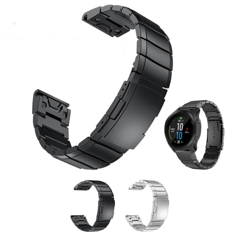 Cinturino in acciaio 22 mm con guscio di tartaruga per Garmin