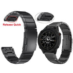 Cinturino in acciaio 22 mm con guscio di tartaruga per Garmin
