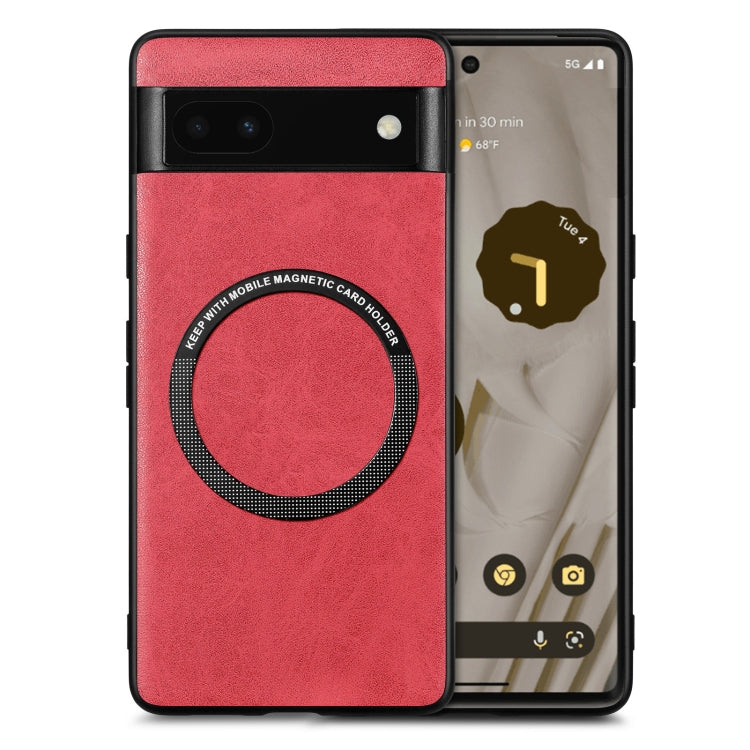 Per la custodia per telefono in pelle Magsafe tinta unita Google Pixel 6A, For Google Pixel 6A