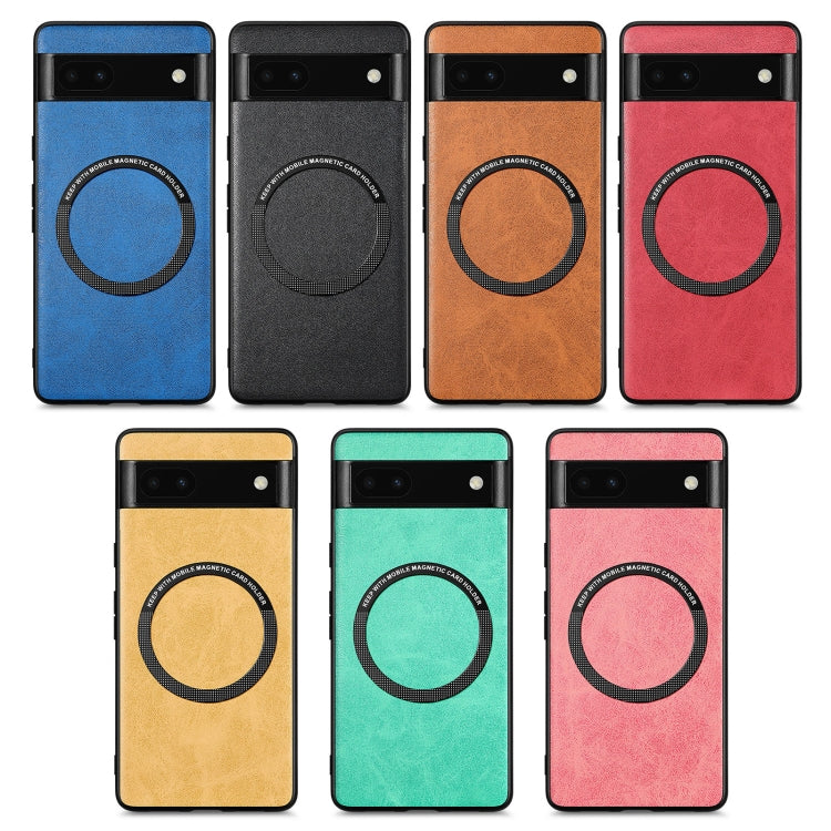 Per la custodia per telefono in pelle Magsafe tinta unita Google Pixel 6A, For Google Pixel 6A