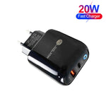 Caricabatterie USB + Type-C 20W con cavo 1 metro