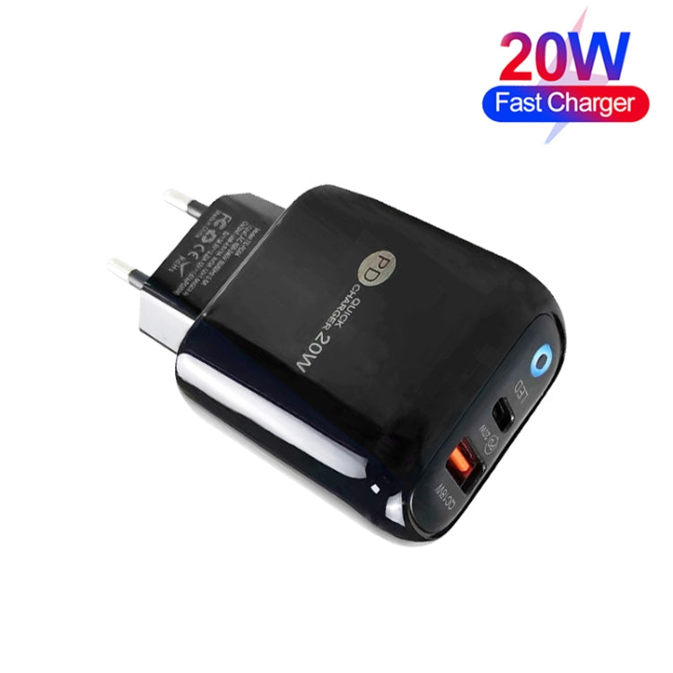 Caricabatterie USB + Type-C 20W con cavo 1 metro