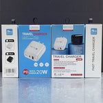 Caricabatterie USB + Type-C 20W con cavo 1 metro