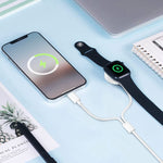Cavo ricarica magnetico 2 in 1 per Apple Watch e iPhone 1,2 m