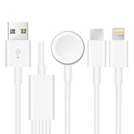Cavo ricarica magnetico 3 in 1 USB per Apple Watch e smartphone