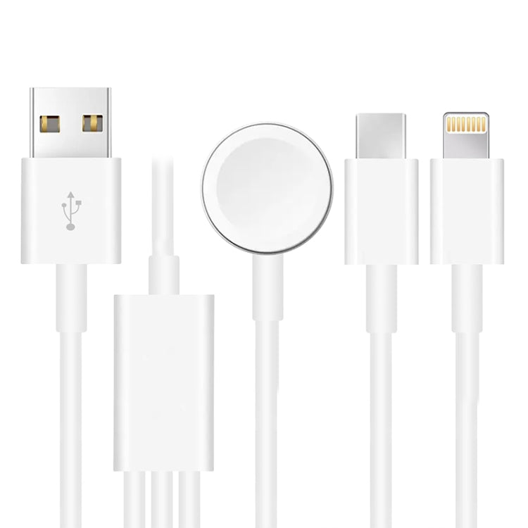 Cavo ricarica magnetico 3 in 1 USB per Apple Watch e smartphone
