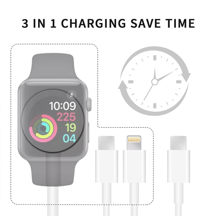 Cavo ricarica magnetico 3 in 1 USB Type-C 1,2 m
