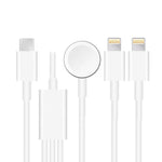 Cavo ricarica magnetico 3 in 1 Type-C 1,2 m per Apple Watch e iPh