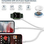 Cavo ricarica magnetico 3 in 1 Type-C 1,2 m per Apple Watch e iPh
