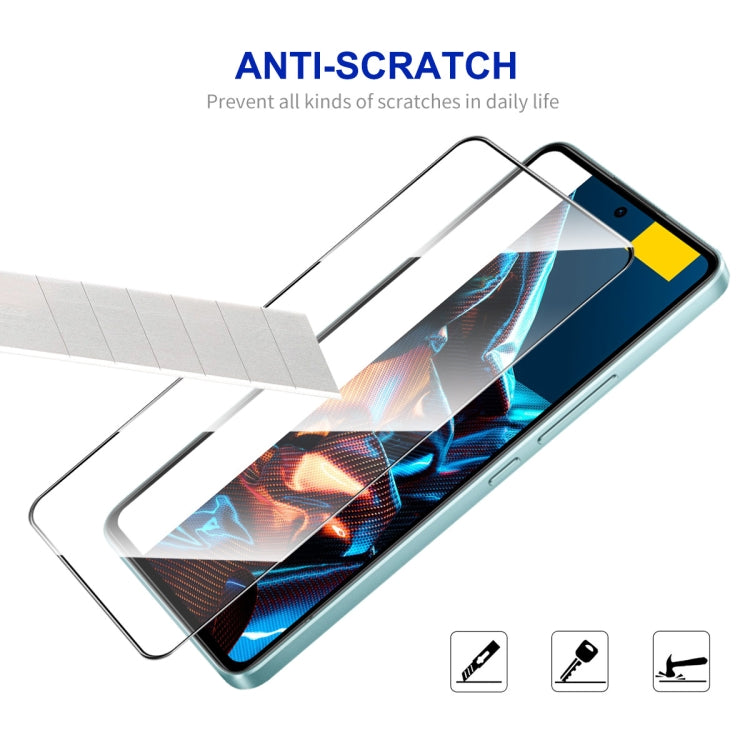 Per Xiaomi Poco X5 ENKAY Hat-Prince Full Glue 0.26mm 9H 2.5D Vetro temperato Full Film, For Xiaomi Poco X5(1pc), For Xiaomi Poco X5(2pcs), For Xiaomi Poco X5(5pcs), For Xiaomi Poco X5(10pcs)