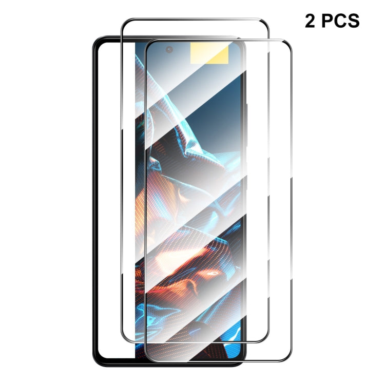 Per Xiaomi Poco X5 ENKAY Hat-Prince Full Glue 0.26mm 9H 2.5D Vetro temperato Full Film, For Xiaomi Poco X5(1pc), For Xiaomi Poco X5(2pcs), For Xiaomi Poco X5(5pcs), For Xiaomi Poco X5(10pcs)