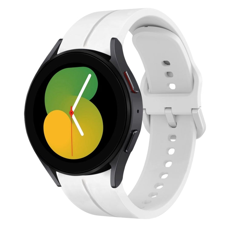 Cinturino in silicone con anello da 20 mm, For Samsung Galaxy Watch 6 Classic 47mm, For Samsung Galaxy Watch5 44mm