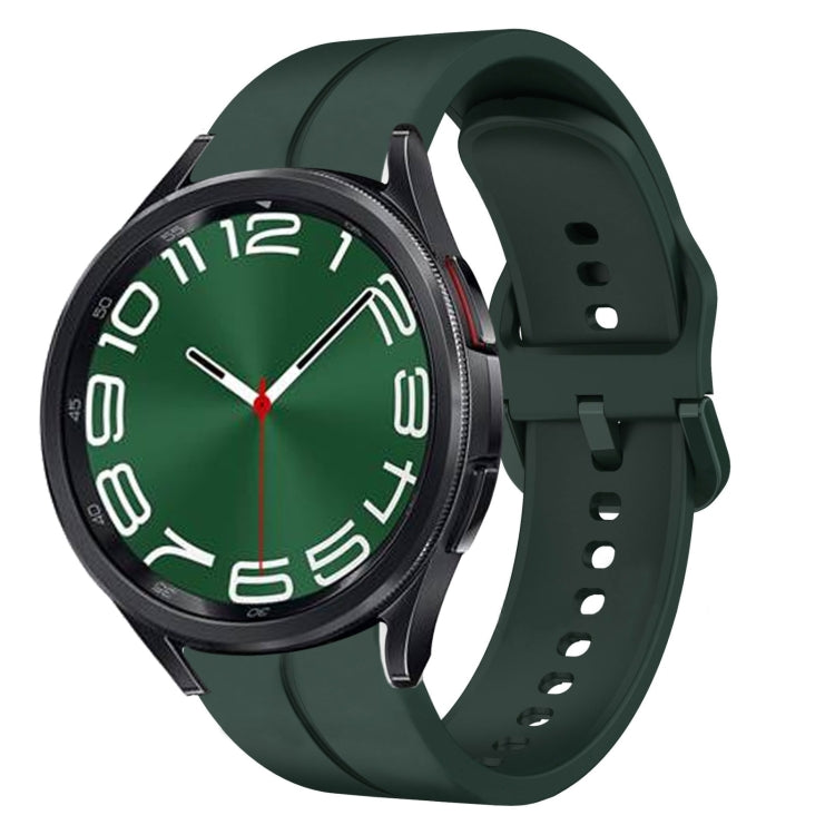 Cinturino in silicone con anello da 20 mm, For Samsung Galaxy Watch 6 Classic 47mm, For Samsung Galaxy Watch5 44mm