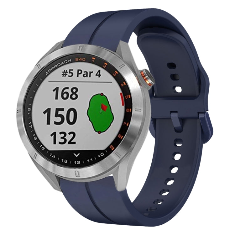 Cinturino in silicone con anello da 20 mm, For Garmin Approach S40, For Garmin Forerunner 158