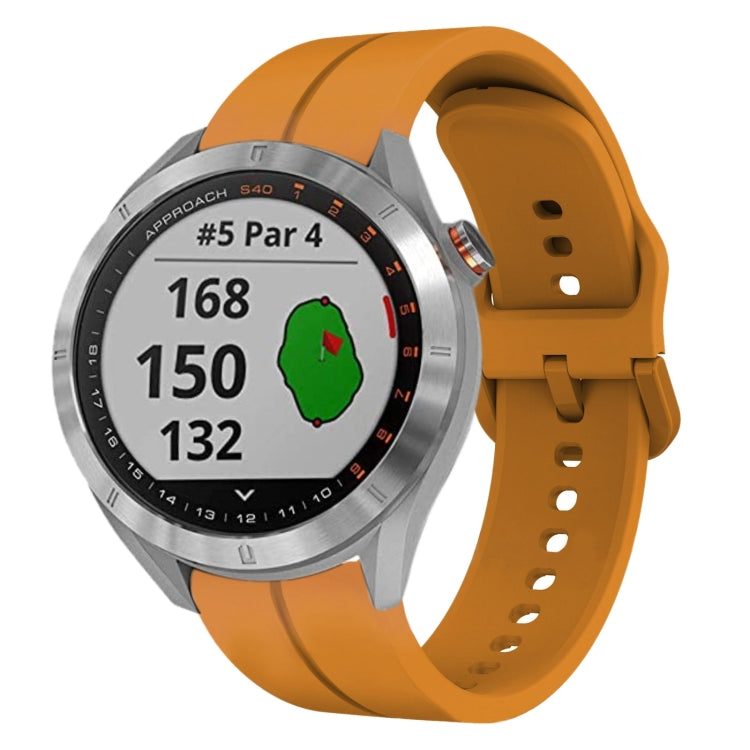 Cinturino in silicone con anello da 20 mm, For Garmin Approach S40, For Garmin Forerunner 158