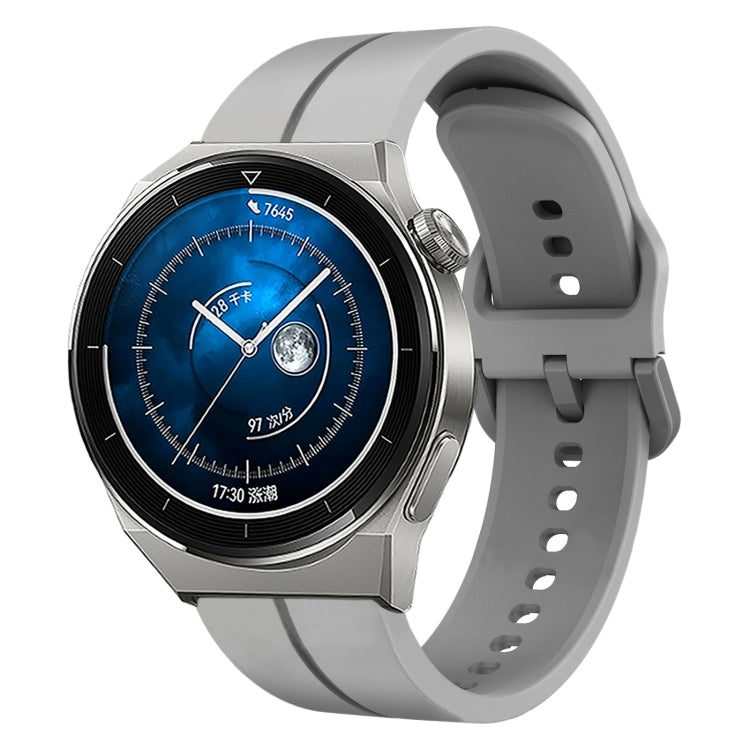 Cinturino in silicone con anello da 20 mm, For Huawei Watch GT3 Pro 43mm, For Huawei Watch GT3 42mm