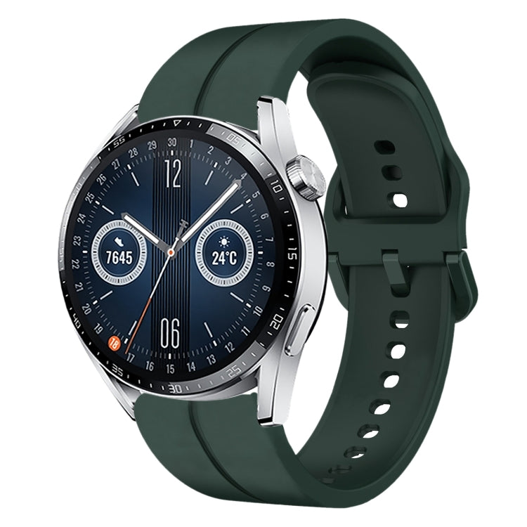 Cinturino in silicone con anello da 20 mm, For Huawei Watch GT3 Pro 43mm, For Huawei Watch GT3 42mm