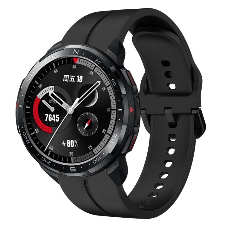 Cinturino in silicone con anello da 22 mm, For Honor Watch GS Pro, For Honor Magic Watch 2 46mm