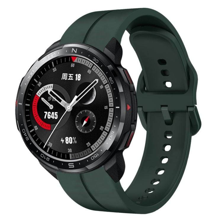 Cinturino in silicone con anello da 22 mm, For Honor Watch GS Pro, For Honor Magic Watch 2 46mm