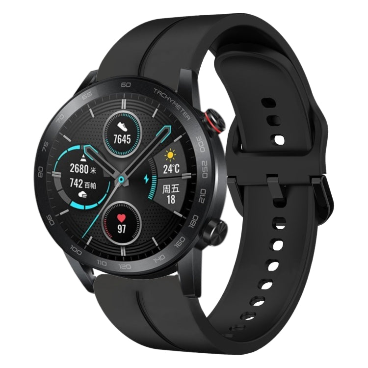 Cinturino in silicone con anello da 22 mm, For Honor Watch GS Pro, For Honor Magic Watch 2 46mm