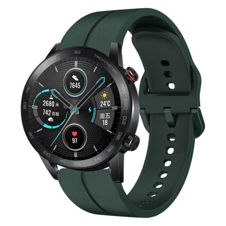 Cinturino in silicone con anello da 22 mm, For Honor Watch GS Pro, For Honor Magic Watch 2 46mm