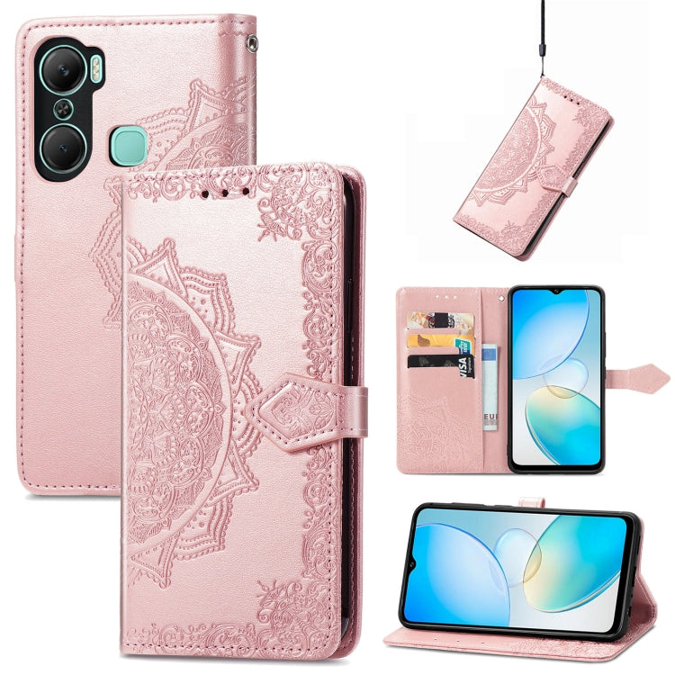 Custodia in pelle goffrata per Infinix Hot 12 Pro