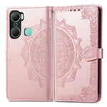 Custodia in pelle goffrata per Infinix Hot 12 Pro