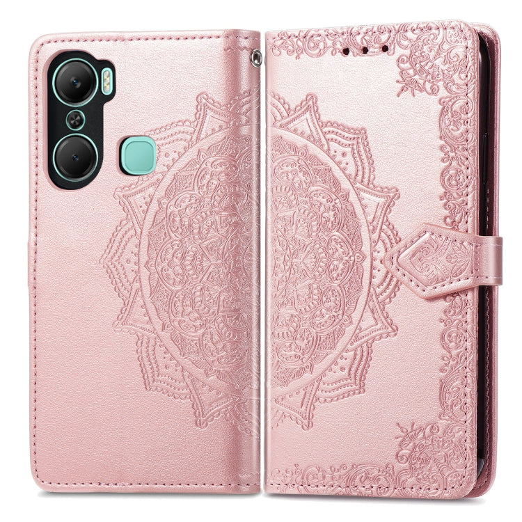 Custodia in pelle goffrata per Infinix Hot 12 Pro