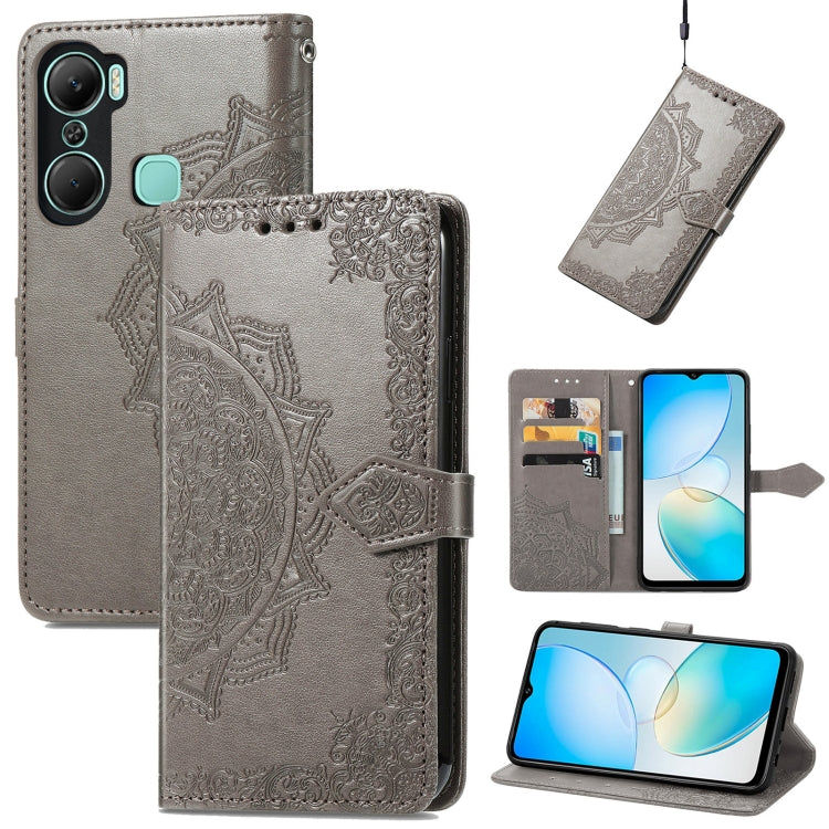 Custodia in pelle goffrata per Infinix Hot 12 Pro