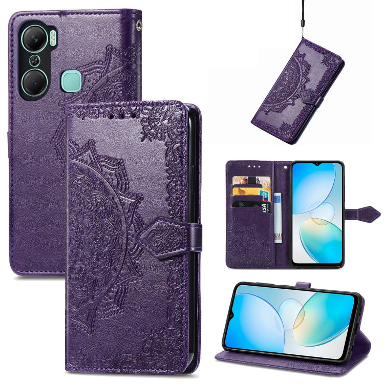 Custodia in pelle goffrata per Infinix Hot 12 Pro