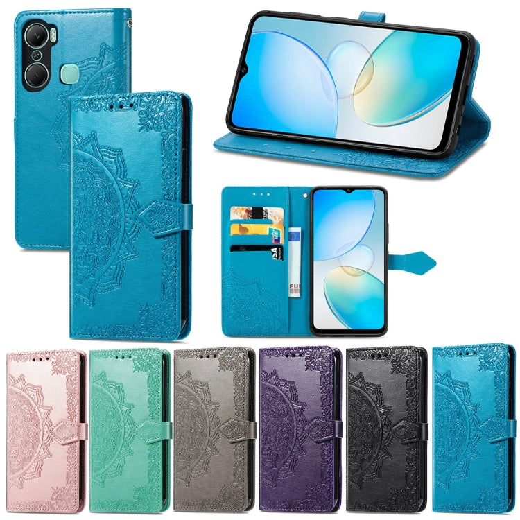 Custodia in pelle goffrata per Infinix Hot 12 Pro