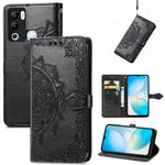 Custodia in pelle goffrata per Infinix Hot 12 Pro