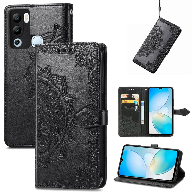 Custodia in pelle goffrata per Infinix Hot 12 Pro